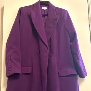 💜 True Purple Coat from Sergio Hudson collection size 1x 💜